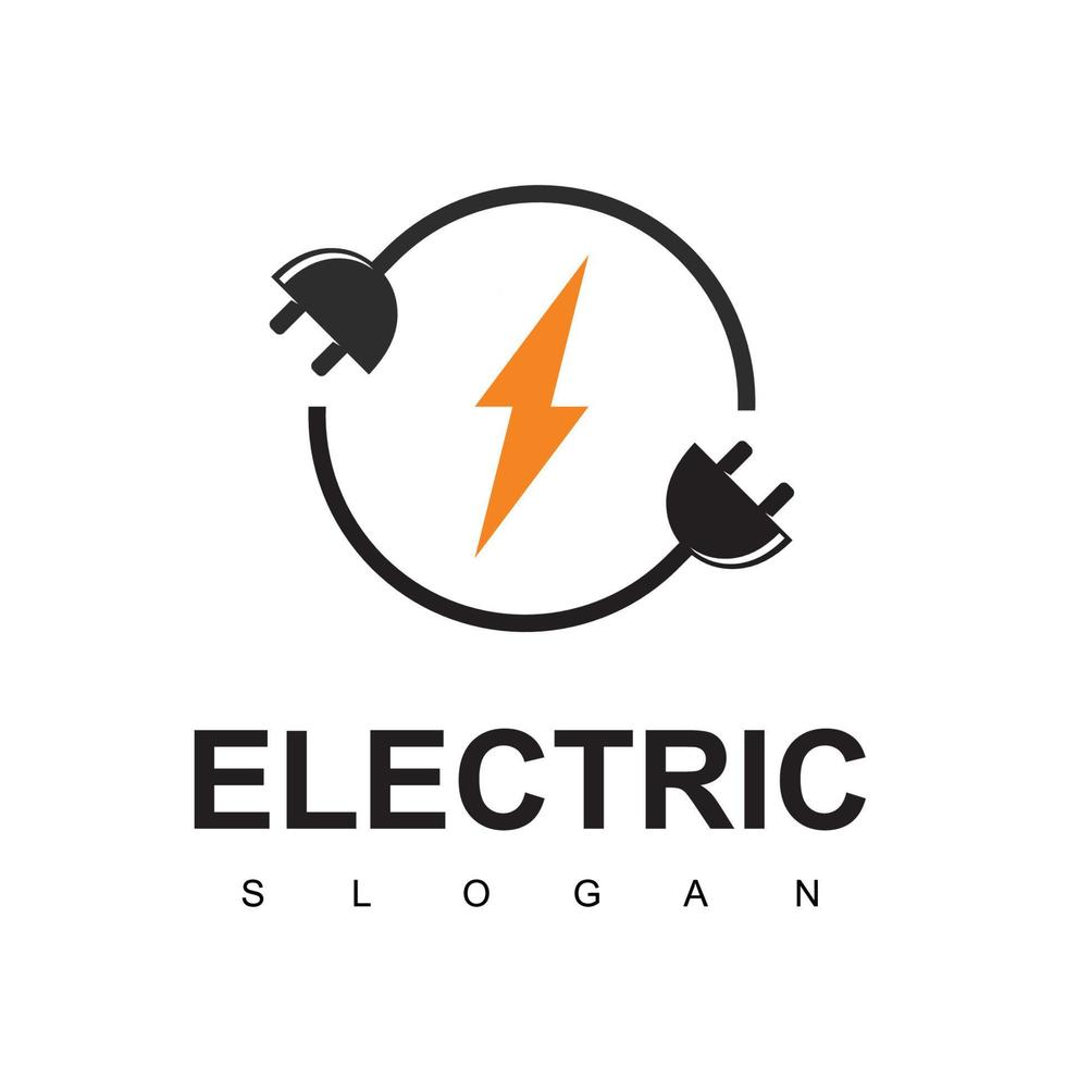 bult elektrisk logotyp formgivningsmall vektor