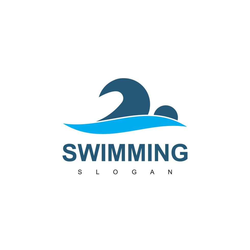 Schwimmen-Logo-Design-Vorlage vektor