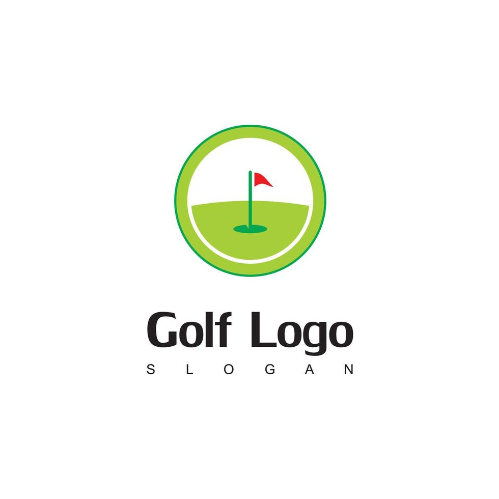 Golf-Logo-Design-Vorlage vektor