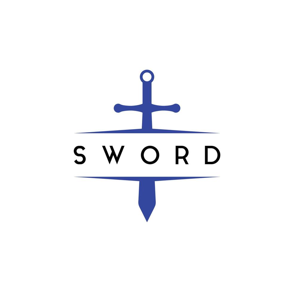 Schwert-Logo-Vorlage vektor