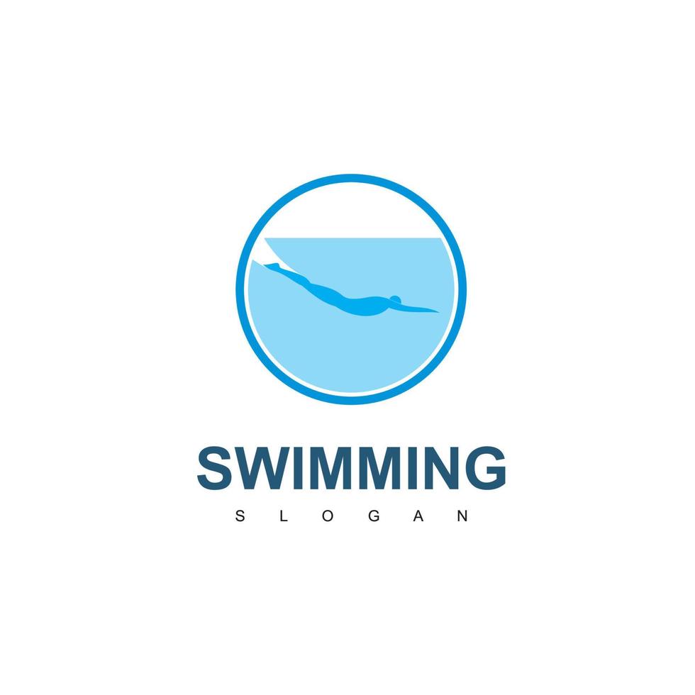simning logotyp formgivningsmall vektor