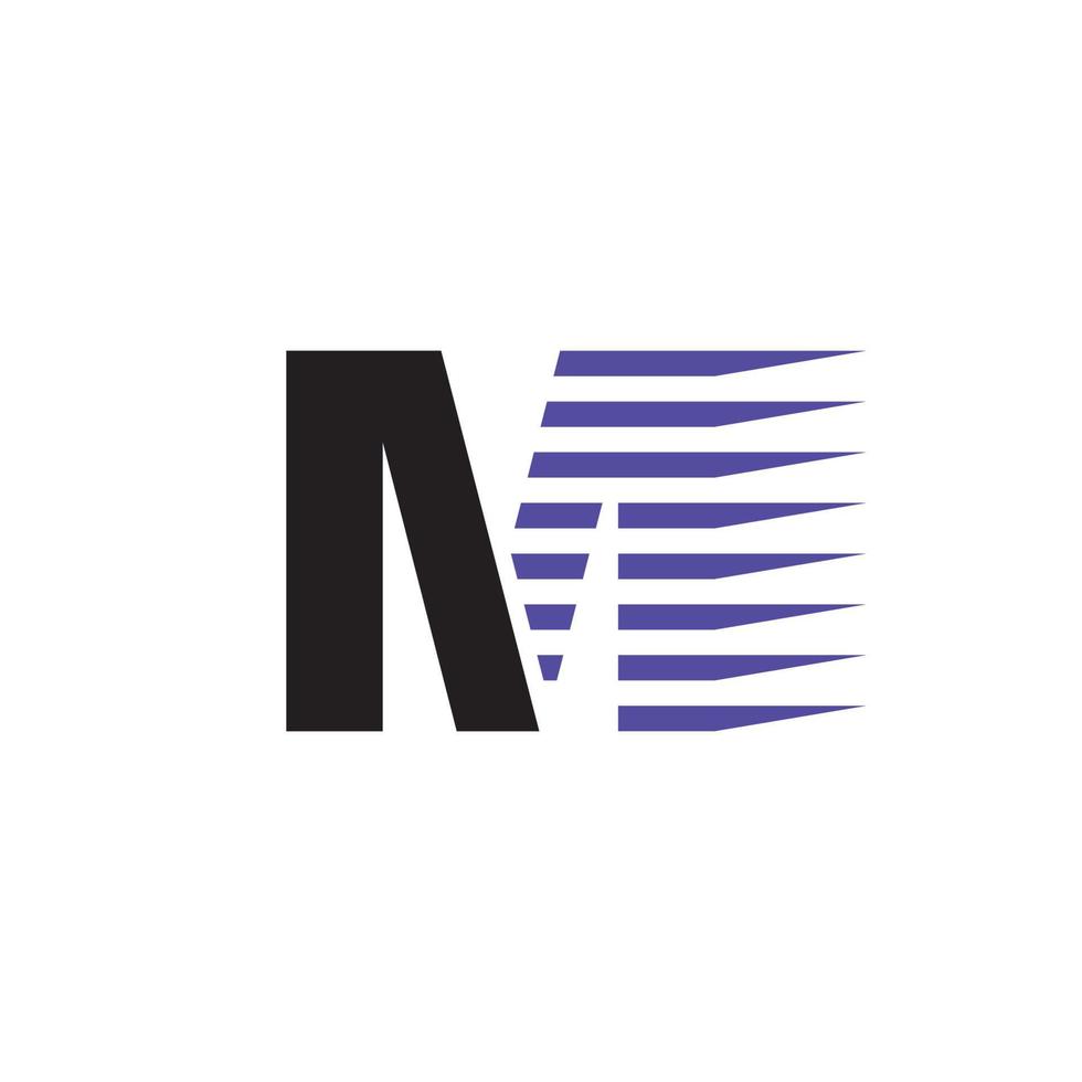 Buchstabe m-Logo. sich schnell bewegendes Logo. kreatives minimales monochromes monogrammsymbol. Premium-Business-Logo. grafisches alphabetsymbol für expedition, logistikgeschäftsidentität vektor