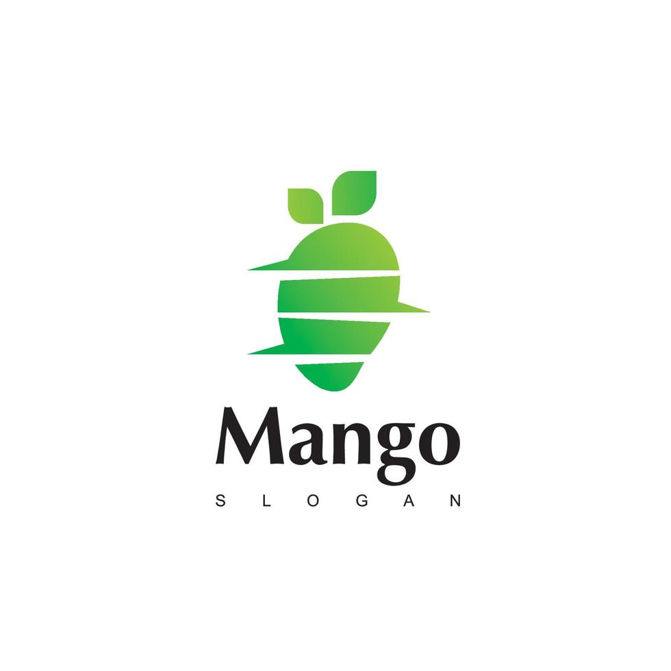 mango frukt logotyp formgivningsmall vektor