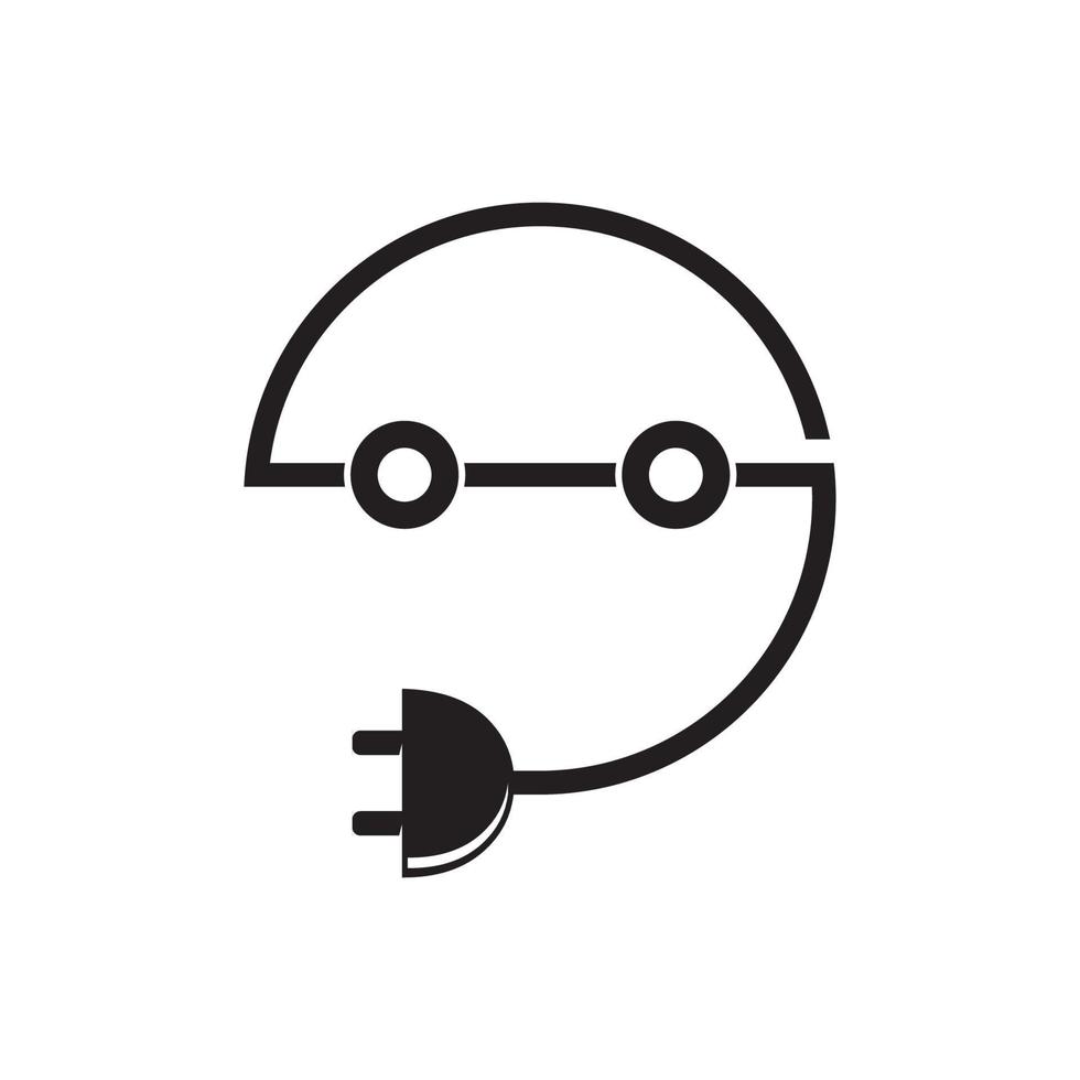 Elektroauto-Logo, Symbolkonzept für grüne Energie vektor