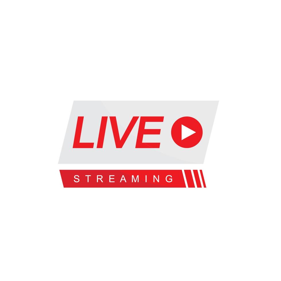 live streaming logotyp formgivningsmall vektor