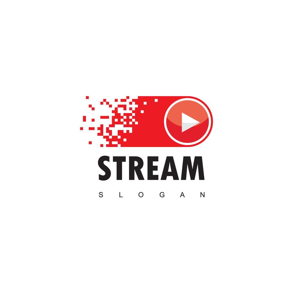 live streaming logotyp mall vektor