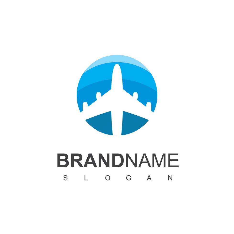 turné och resor logotyp formgivningsmall, flygplan ikon vektor