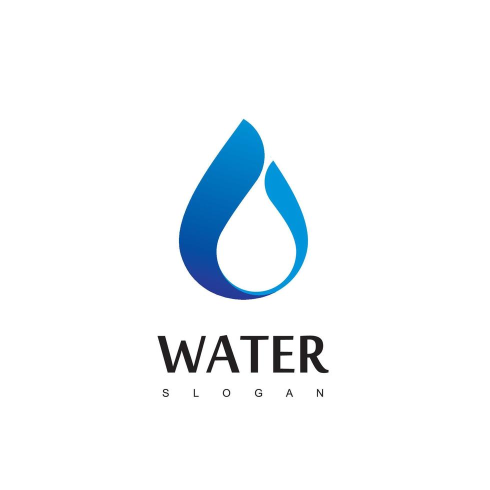 Wasser-Logo-Vorlage fallen lassen vektor