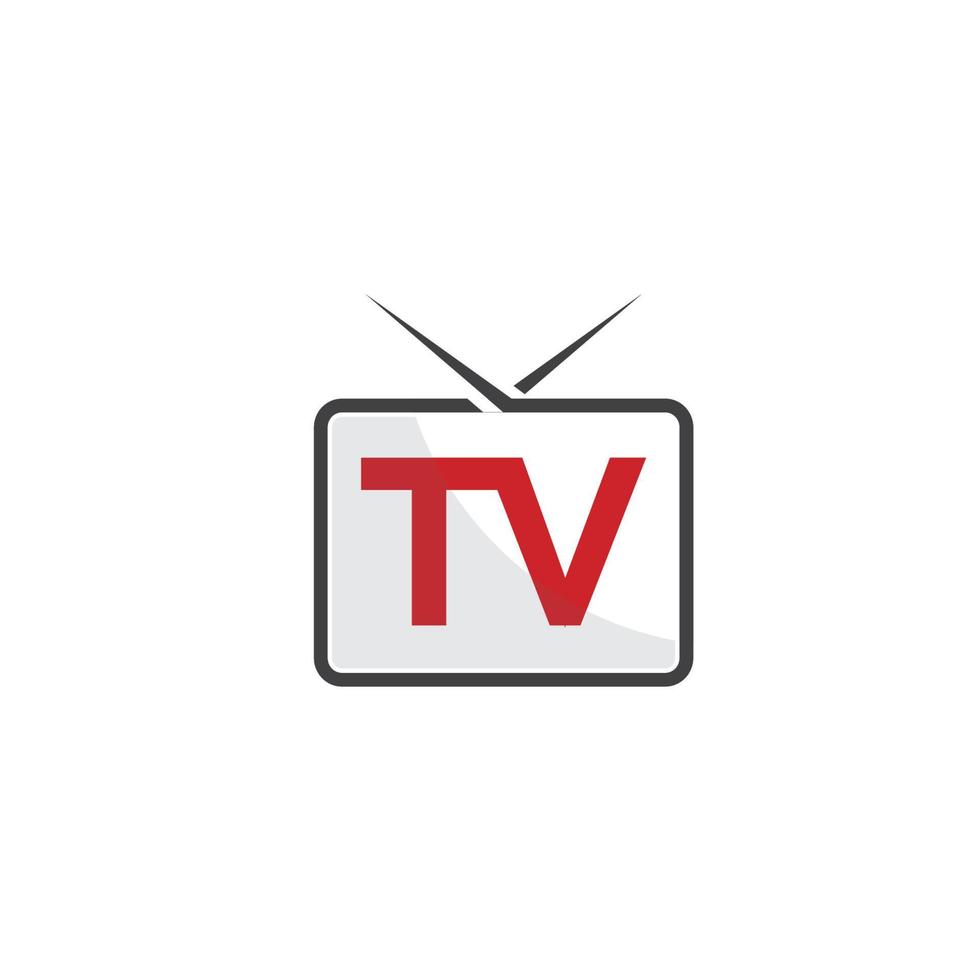 media och tv logotyp design vektor