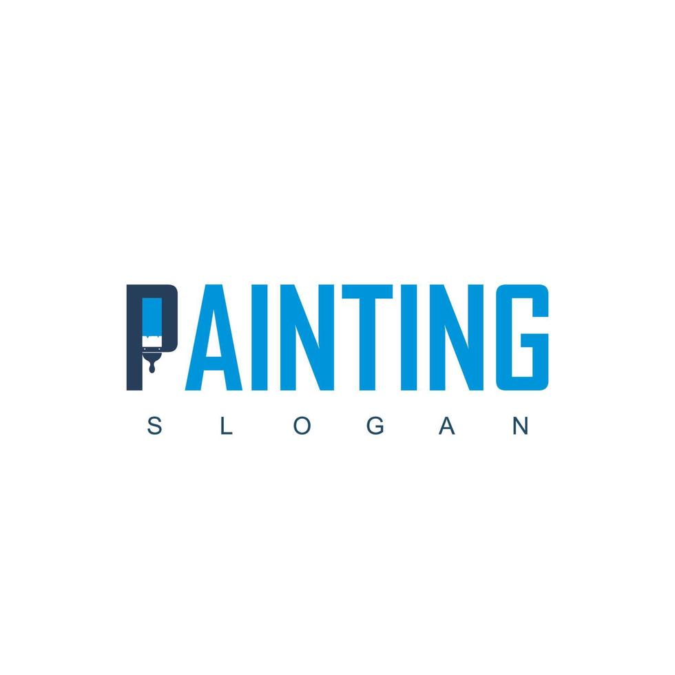 Hausmalerei-Logo-Vorlage vektor