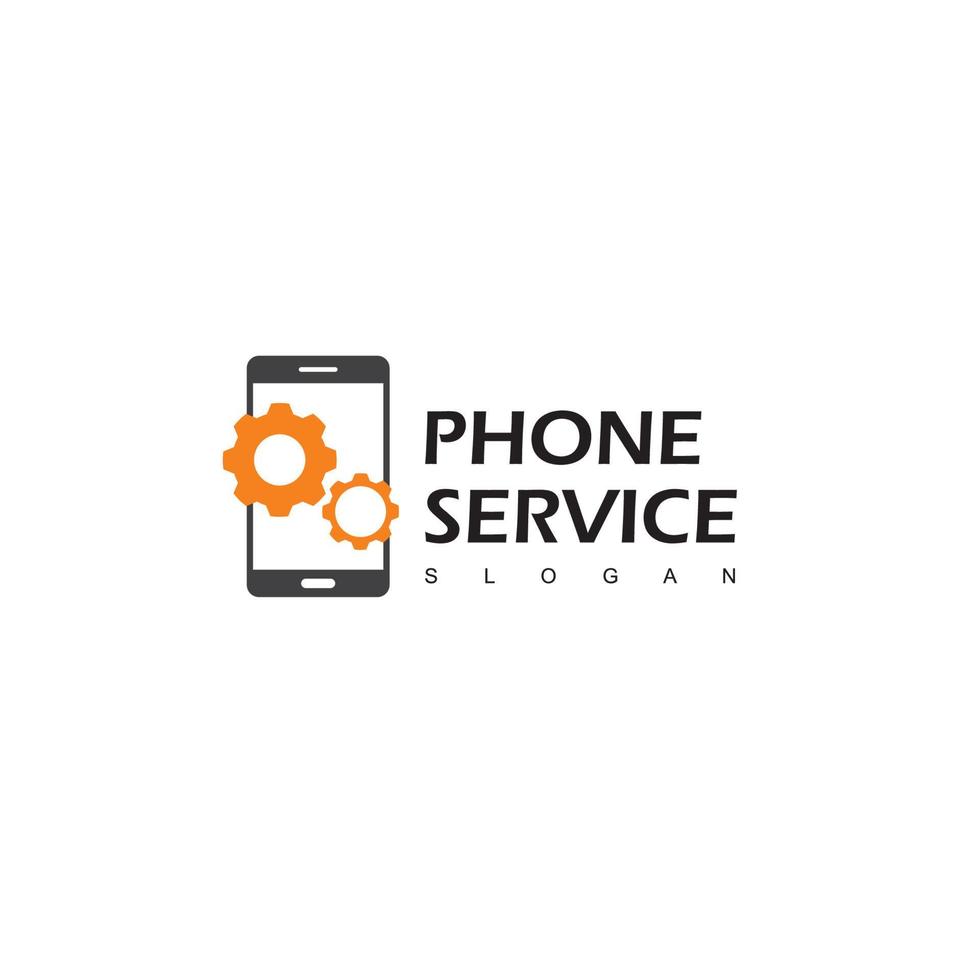 logotyp för telefonservice och reparation vektor