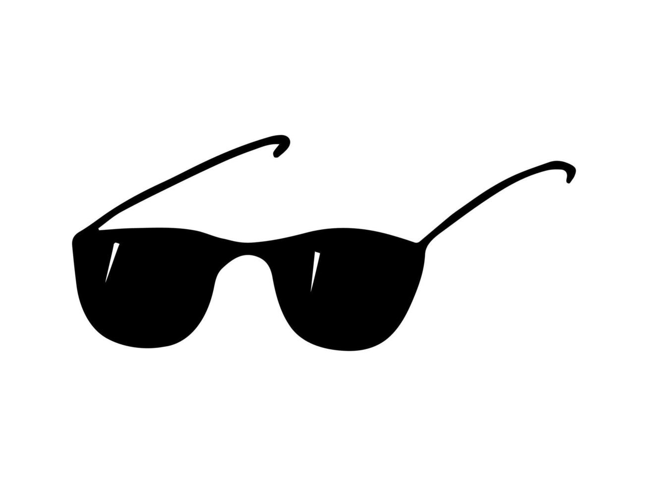 handgezeichnete Doodle-Sonnenbrille. Vektor-Cliparts. Sommer-Accessoire. vektor