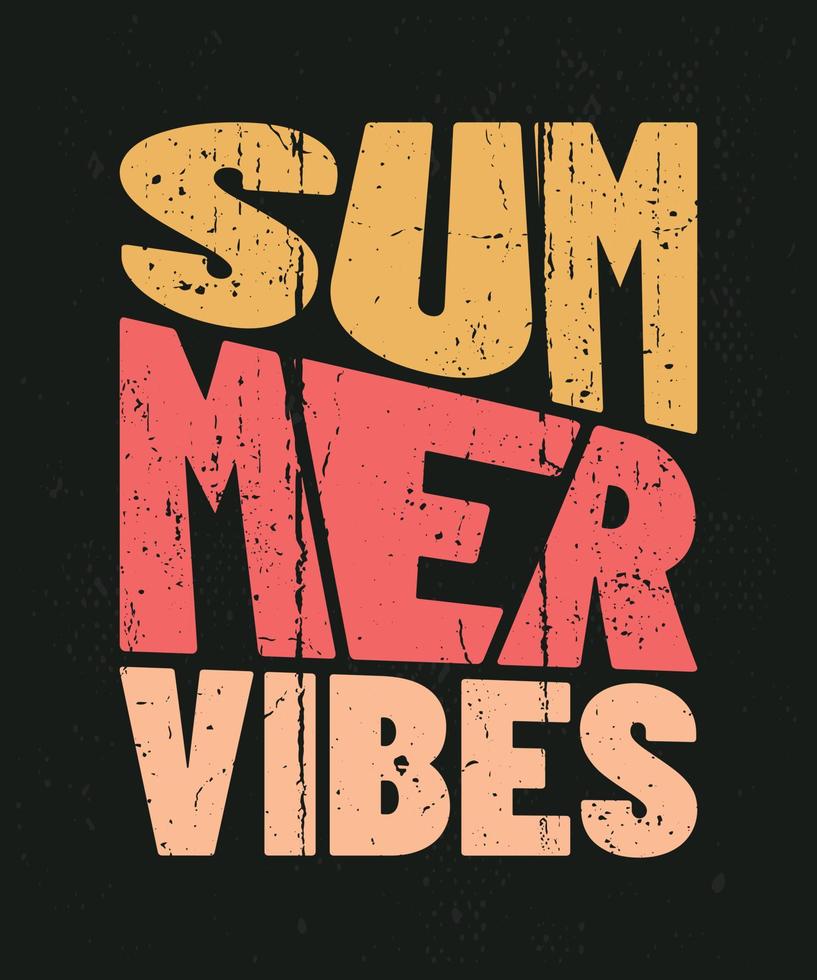 sommer retro vintage typografie design vektor