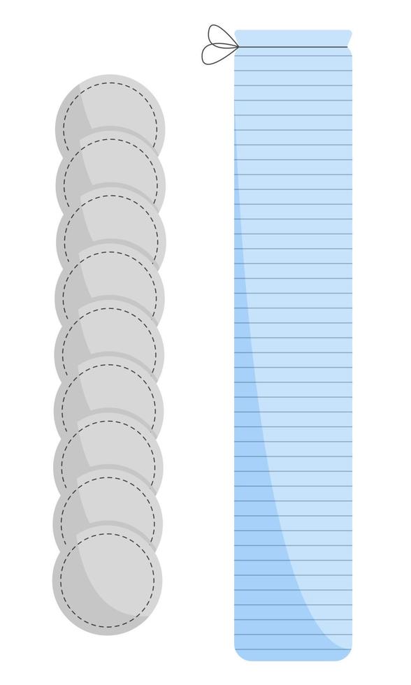 bomullsdynor. innebär att ta bort kosmetika från huden. platt stil. vektor illustration