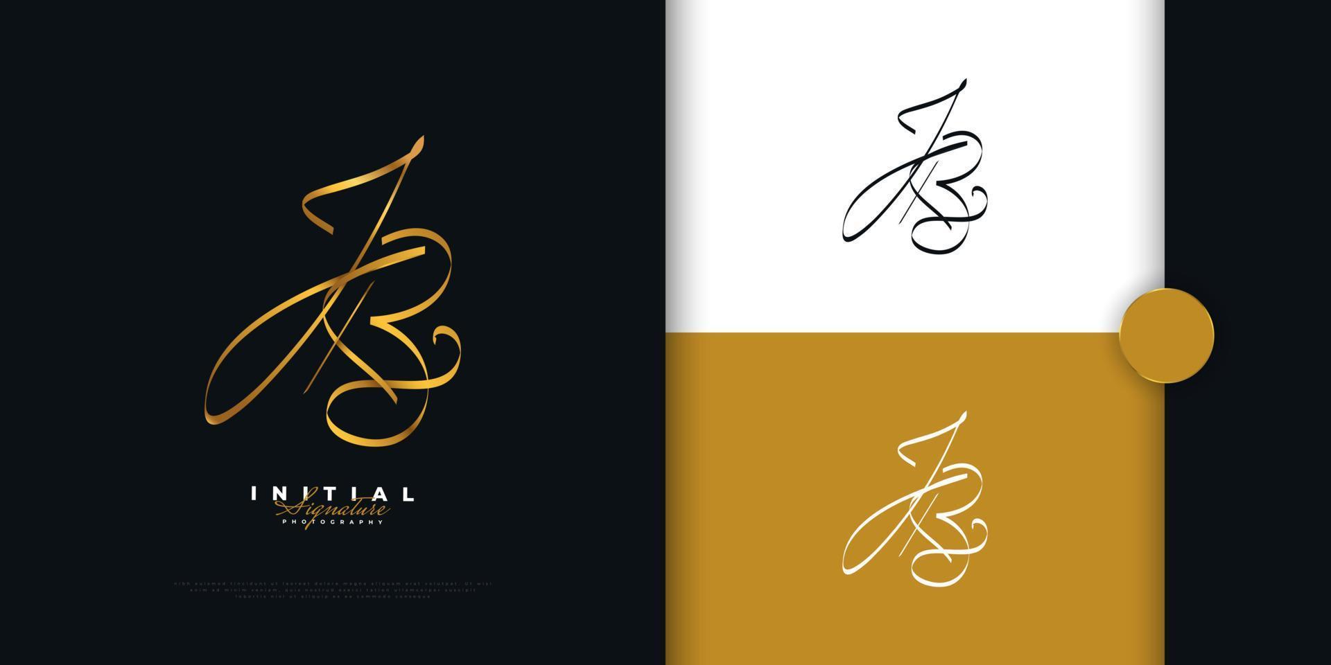 kb Initial-Signatur-Logo-Design mit elegantem und minimalistischem goldenem Handschriftstil. anfängliches k- und b-logo-design für hochzeit, mode, schmuck, boutique und geschäftsmarkenidentität vektor