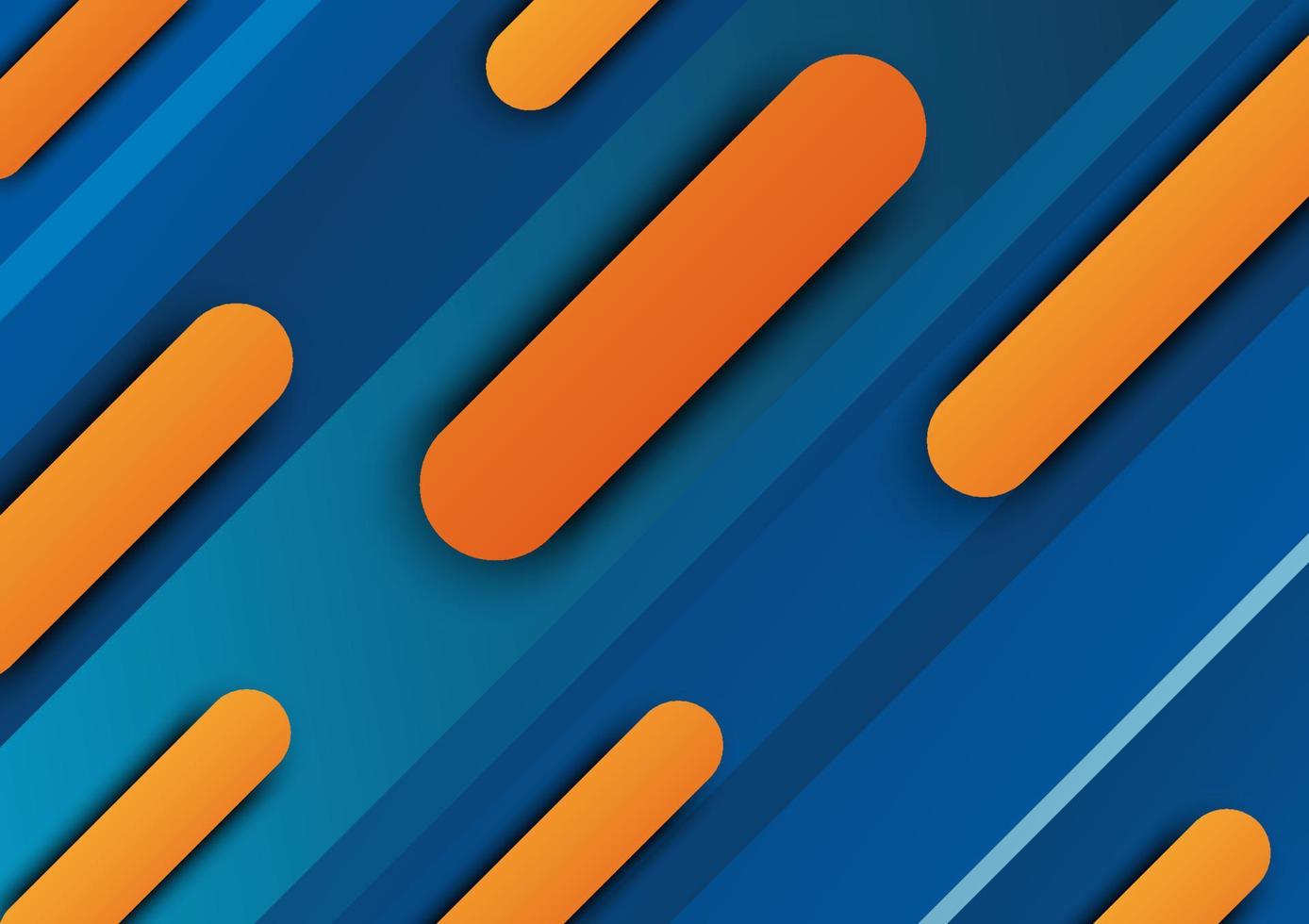 streifen parallelen diagonalen musterhintergrund in orange und blauer farbe. moderner futuristischer Vektor für Plakate, Visitenkarten und andere Dekoration.