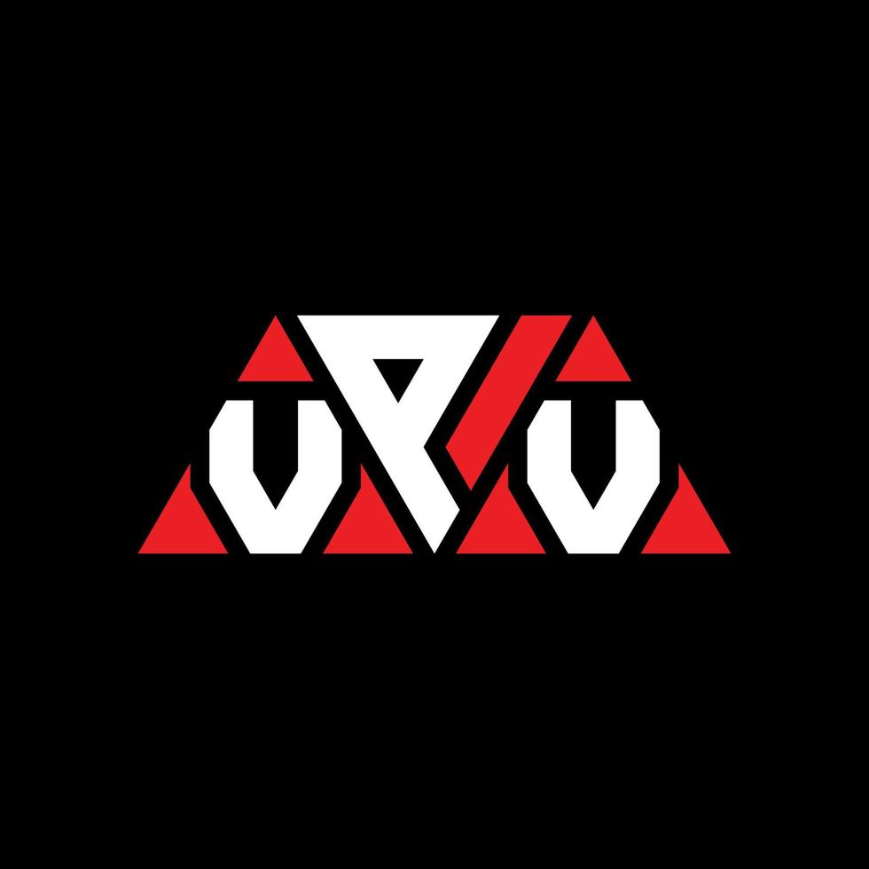 vpv-Dreieck-Buchstaben-Logo-Design mit Dreiecksform. vpv-Dreieck-Logo-Design-Monogramm. vpv-Dreieck-Vektor-Logo-Vorlage mit roter Farbe. vpv dreieckiges Logo einfaches, elegantes und luxuriöses Logo. vpv vektor
