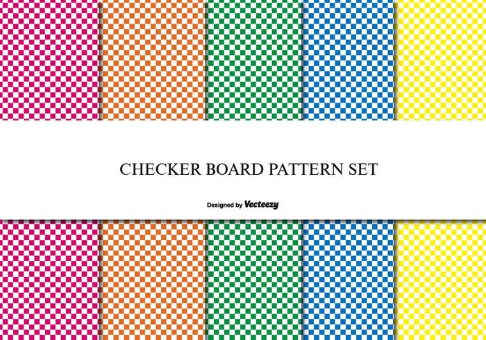 Checker Board Muster Set vektor