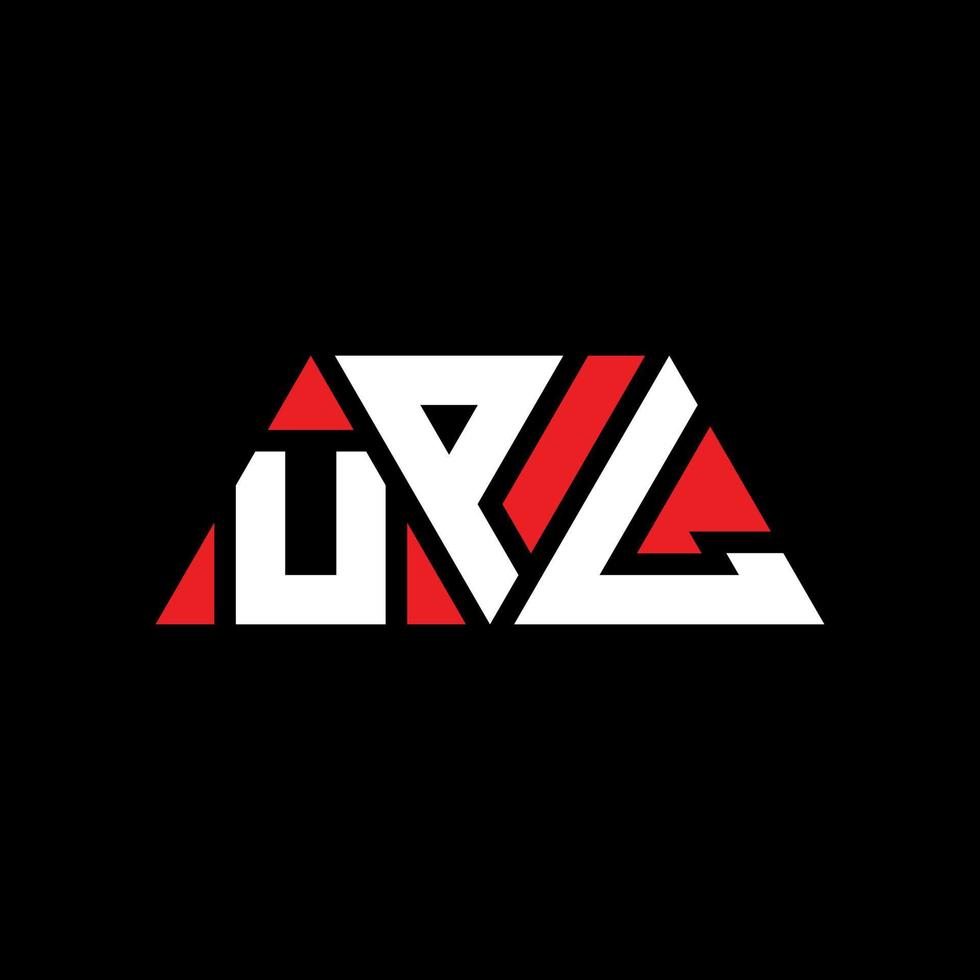 Upl Dreiecksbuchstaben-Logo-Design mit Dreiecksform. Upl-Dreieck-Logo-Design-Monogramm. Upl-Dreieck-Vektor-Logo-Vorlage mit roter Farbe. Upl dreieckiges Logo einfaches, elegantes und luxuriöses Logo. oben vektor