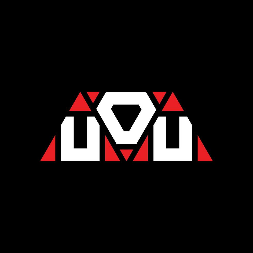 uou-Dreieck-Buchstaben-Logo-Design mit Dreiecksform. uou Dreieck-Logo-Design-Monogramm. uou Dreieck-Vektor-Logo-Vorlage mit roter Farbe. uou dreieckiges Logo einfaches, elegantes und luxuriöses Logo. du vektor