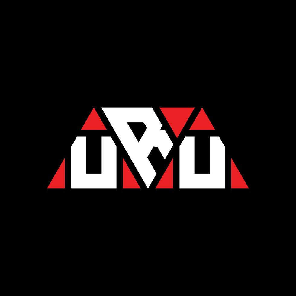uru-Dreieck-Buchstaben-Logo-Design mit Dreiecksform. Uru-Dreieck-Logo-Design-Monogramm. Uru-Dreieck-Vektor-Logo-Vorlage mit roter Farbe. uru dreieckiges logo einfaches, elegantes und luxuriöses logo. Ur vektor