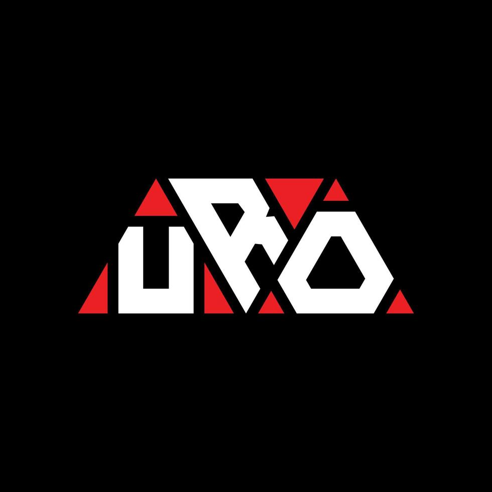 Uro-Dreieck-Buchstaben-Logo-Design mit Dreiecksform. Uro-Dreieck-Logo-Design-Monogramm. Uro-Dreieck-Vektor-Logo-Vorlage mit roter Farbe. uro dreieckiges Logo einfaches, elegantes und luxuriöses Logo. euro vektor