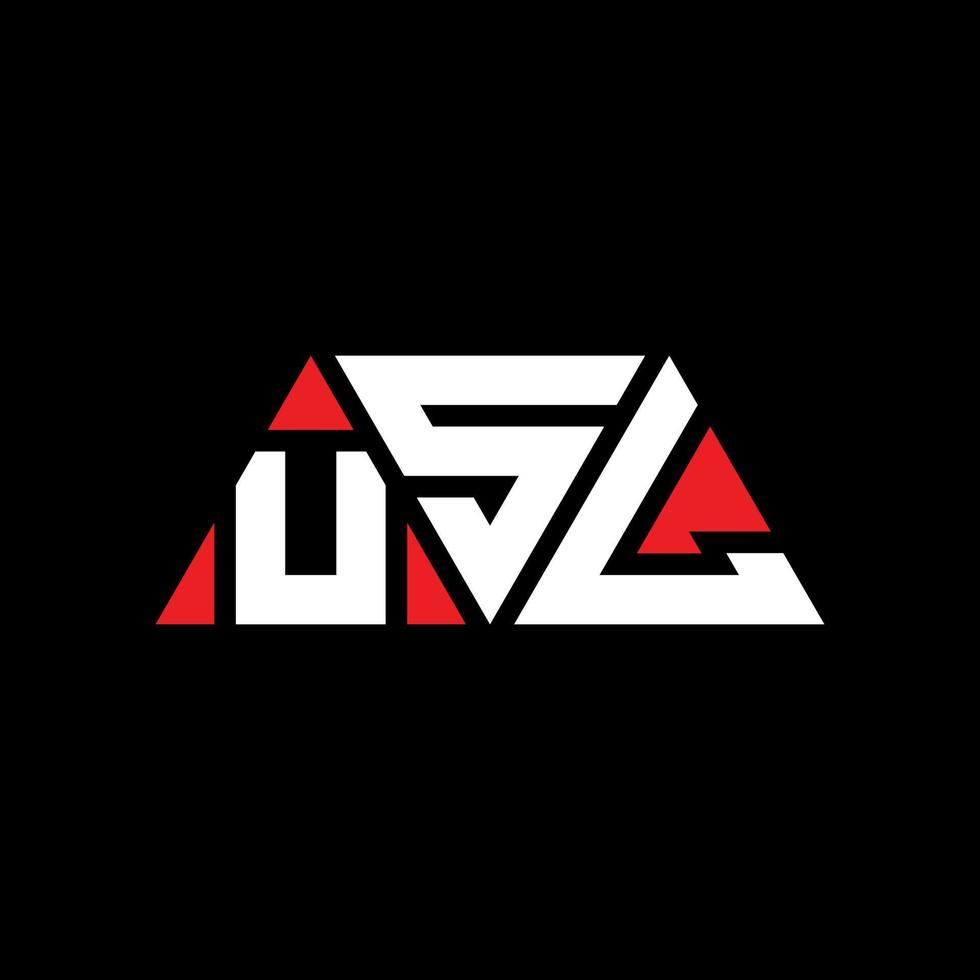 USL-Dreieck-Buchstaben-Logo-Design mit Dreiecksform. USL-Dreieck-Logo-Design-Monogramm. USL-Dreieck-Vektor-Logo-Vorlage mit roter Farbe. usl dreieckiges logo einfaches, elegantes und luxuriöses logo. usl vektor