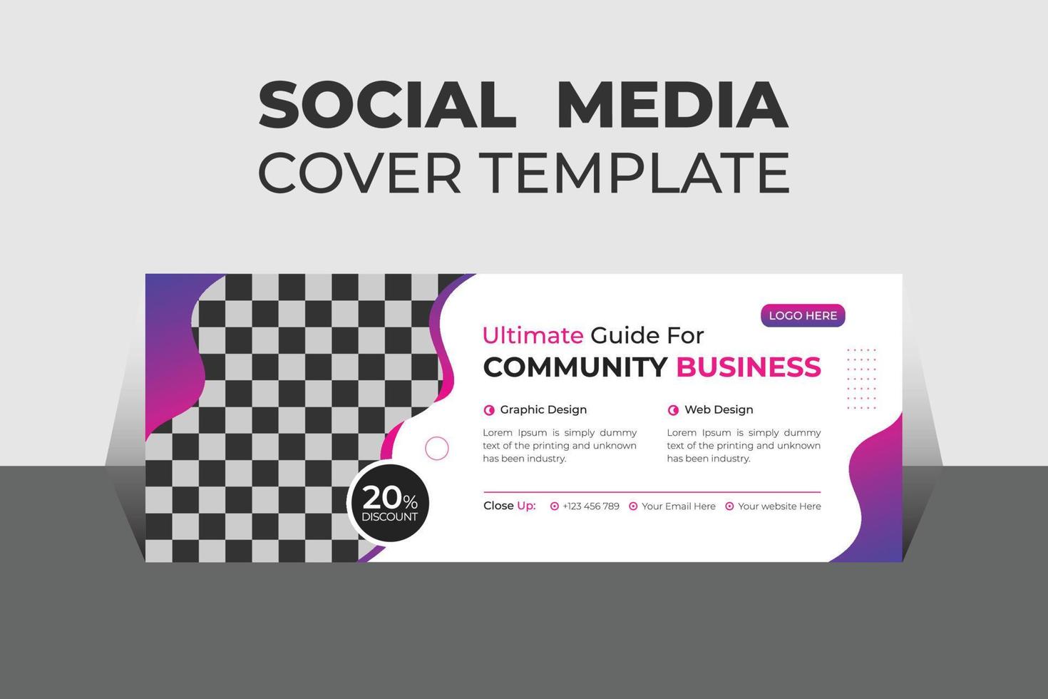 kreative Corporate-Business-Social-Media-Cover-Design-Vorlage, Banner-Vorlage und Web-Banner-Vorlagen-Design. vektor