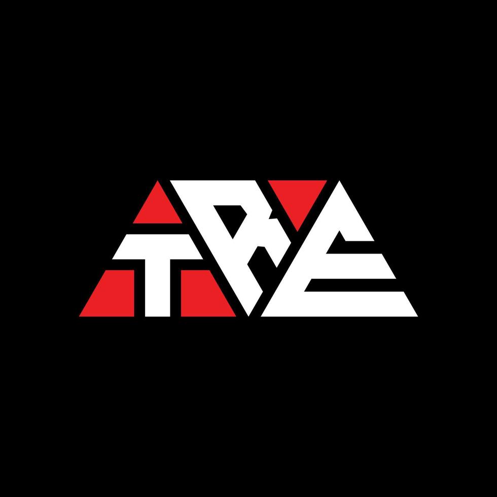 tre Dreiecksbrief-Logo-Design mit Dreiecksform. tre dreieck logo design monogramm. tre-Dreieck-Vektor-Logo-Vorlage mit roter Farbe. dreieckiges logo einfaches, elegantes und luxuriöses logo. tre vektor