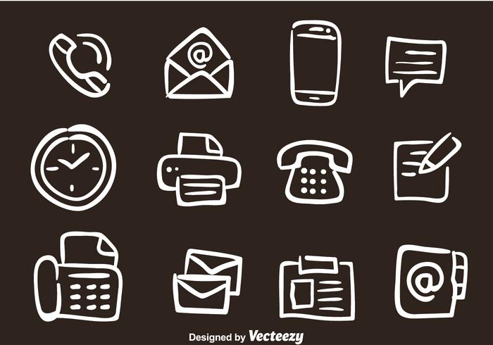 Hand gezeichnet Office Vector Icons