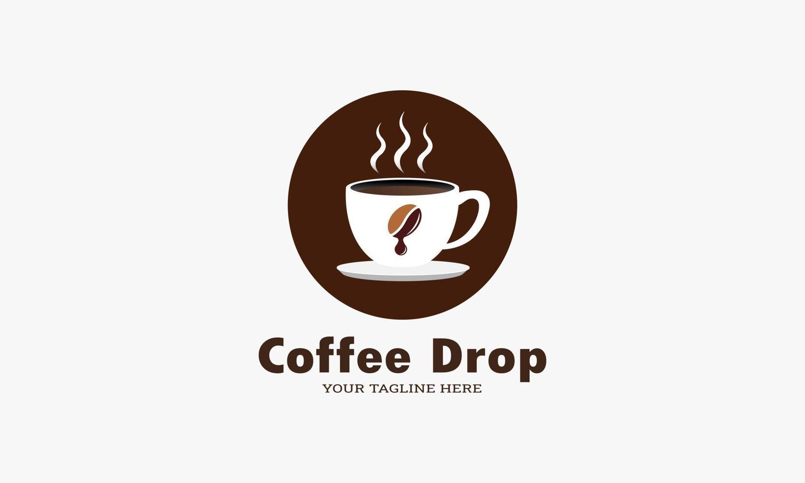 Coffee Drop Coffee Shop Logo Vorlage Vektor Illustration Logo für süßen Kaffee