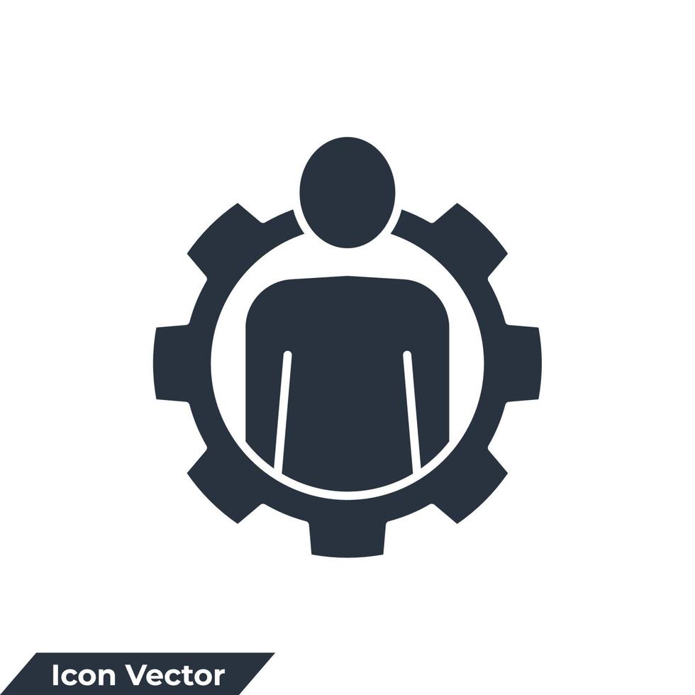 Mitarbeiter-Symbol-Logo-Vektor-Illustration. Management-Personen-Symbolvorlage für Grafik- und Webdesign-Sammlung vektor