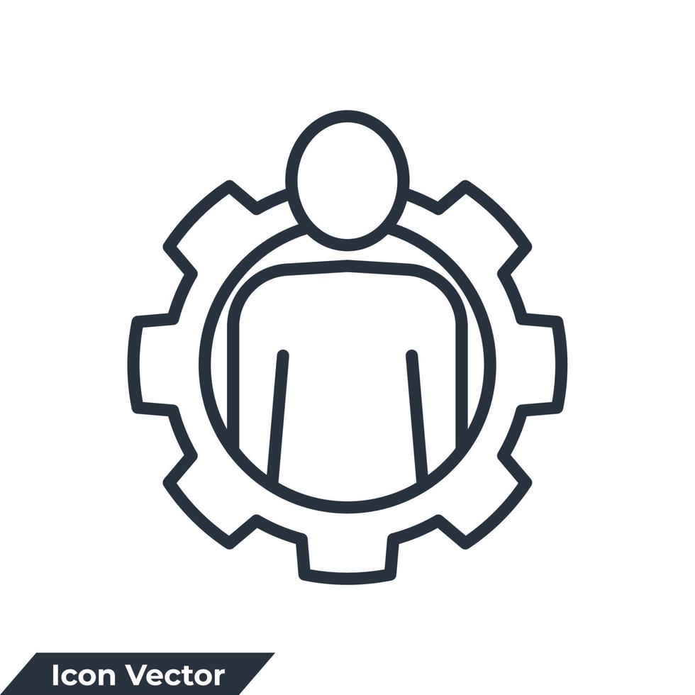 anställd ikon logotyp vektorillustration. ledning människor symbol mall för grafisk och webbdesign samling vektor