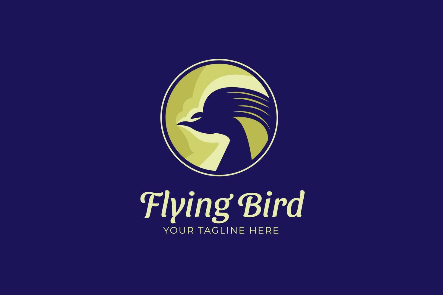 Fliegender Vogel gelbe moderne Logo-Vorlage vektor