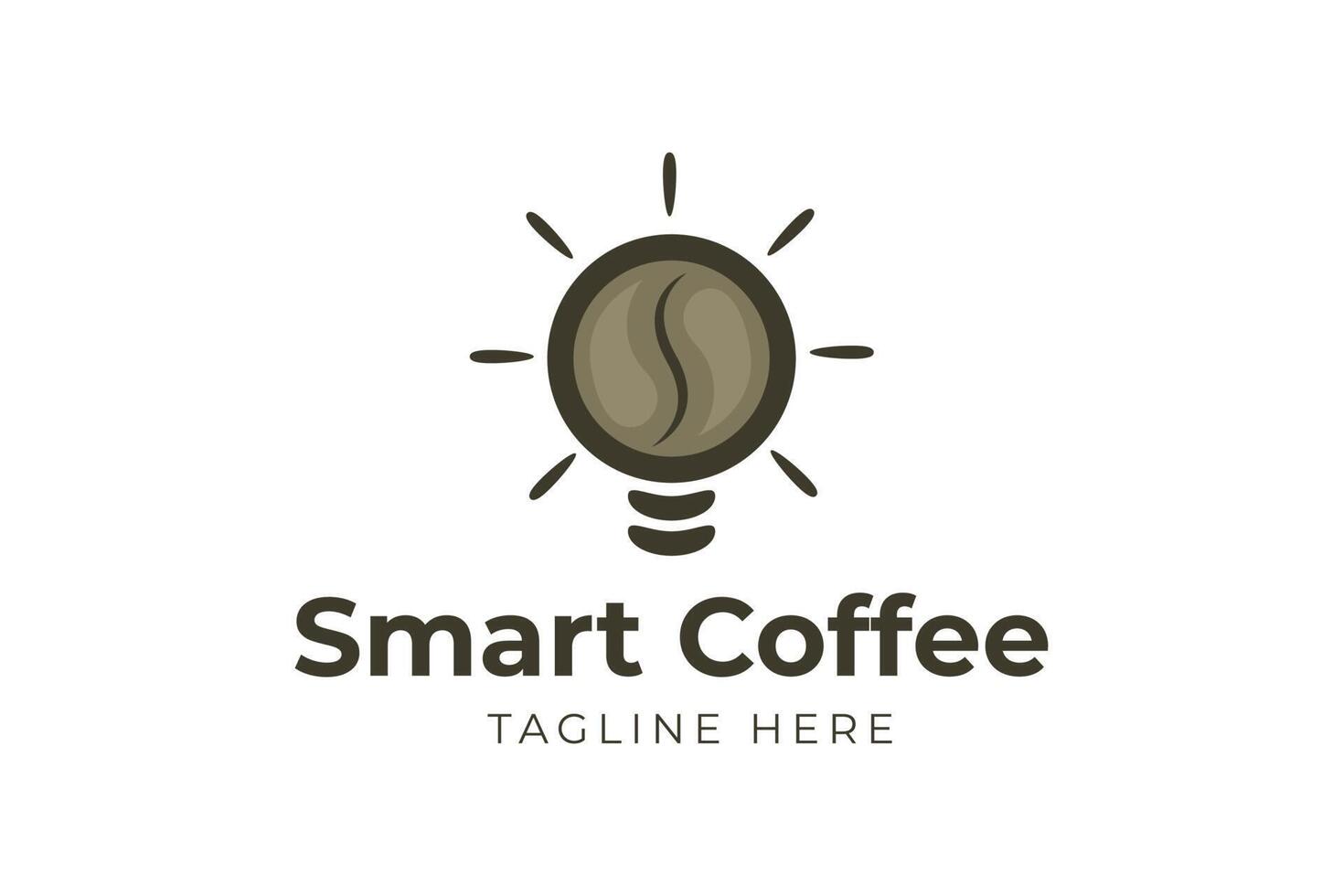 smart kaffe modern logotyp mall vektor
