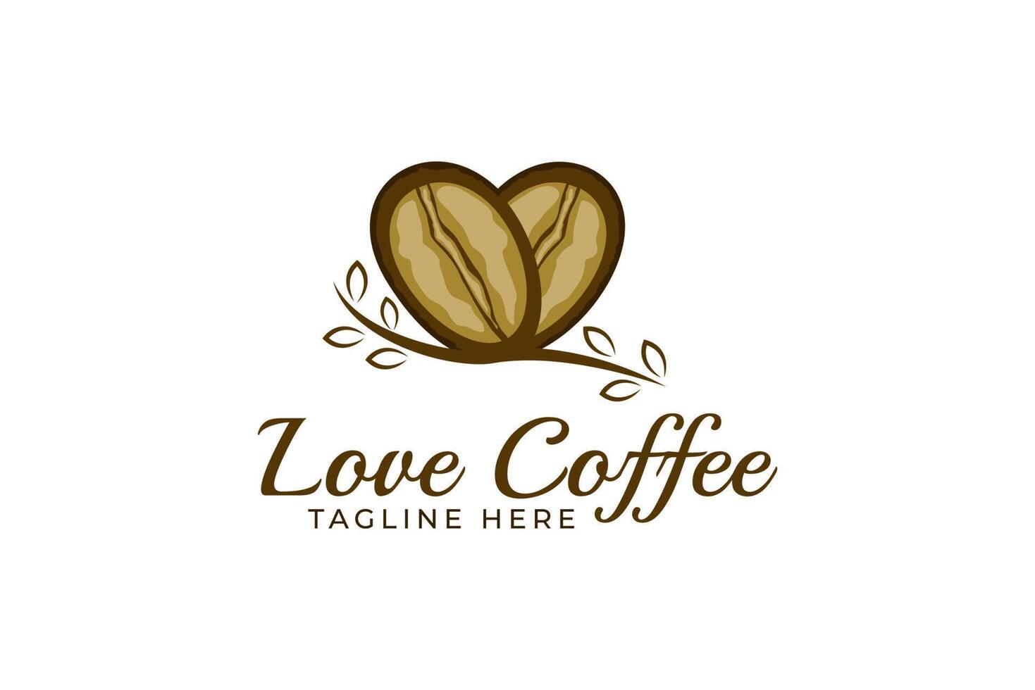 liebe kaffee moderne logo-vorlage vektor