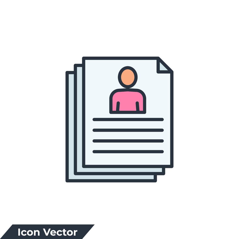 Symbol-Logo-Vektor-Illustration fortsetzen. Portfolio-Symbolvorlage für Grafik- und Webdesign-Sammlung vektor