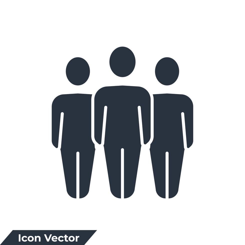 team ikon logotyp vektor illustration. grupp symbol mall för grafik och webbdesign samling