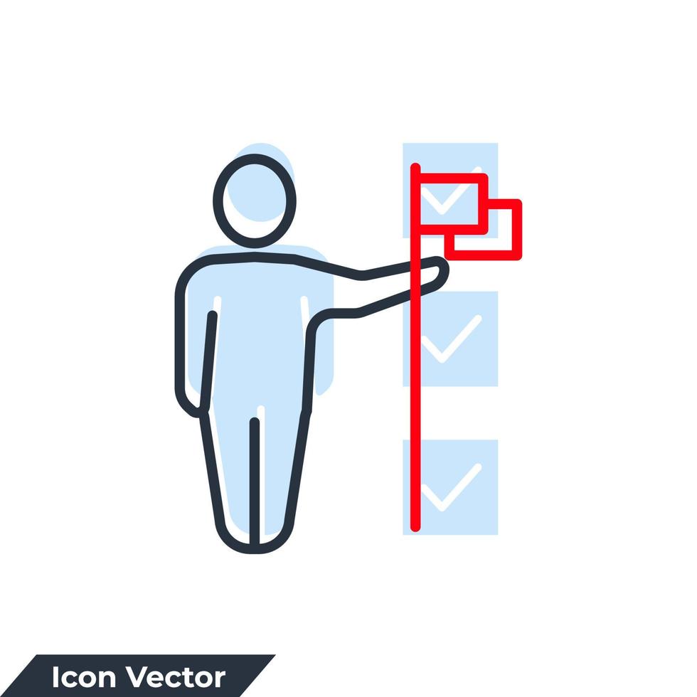 ledarskap ikon logotyp vektorillustration. framgång man symbol mall för grafik och webbdesign samling vektor