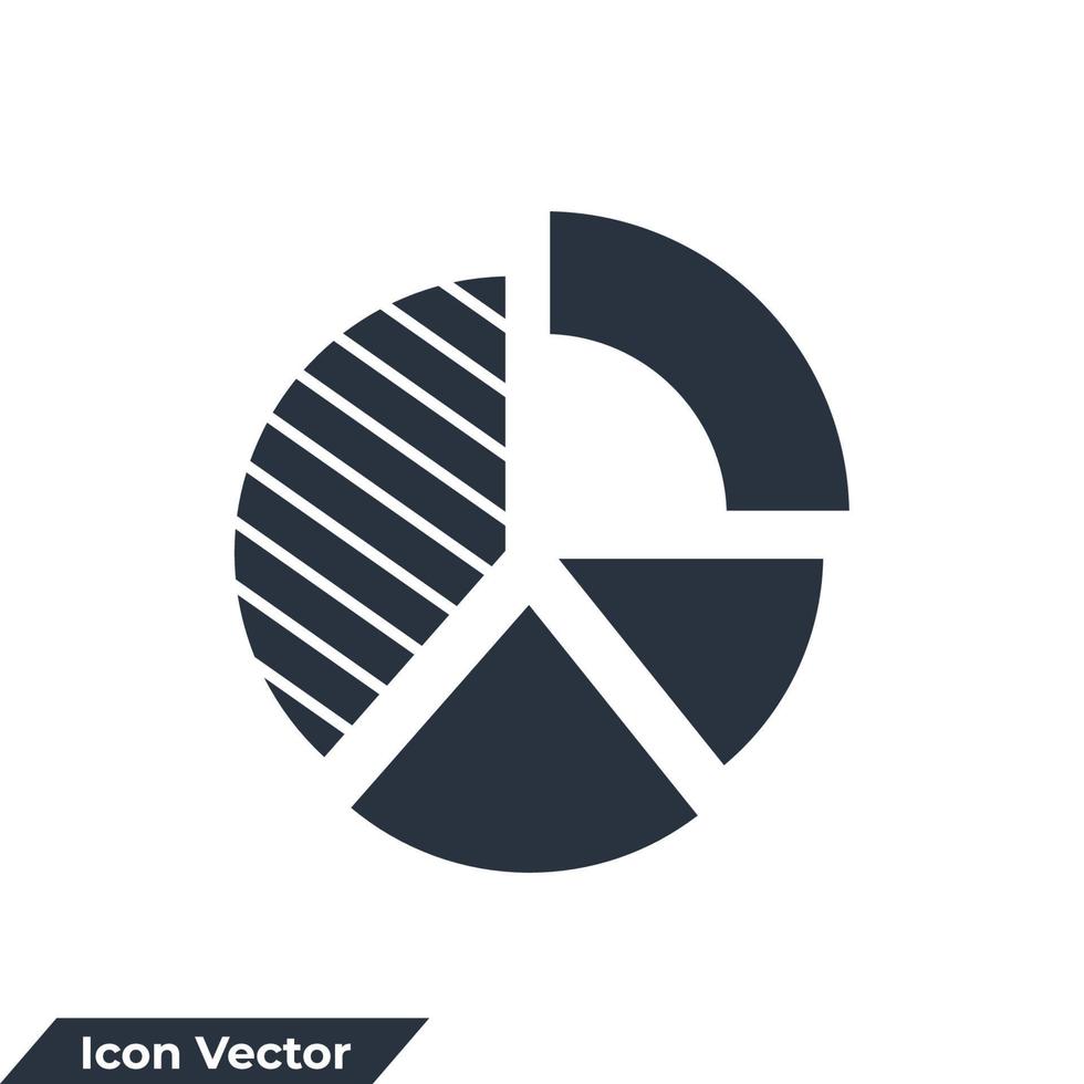 cirkeldiagram ikon logotyp vektor illustration. diagram symbol mall för grafik och webbdesign samling