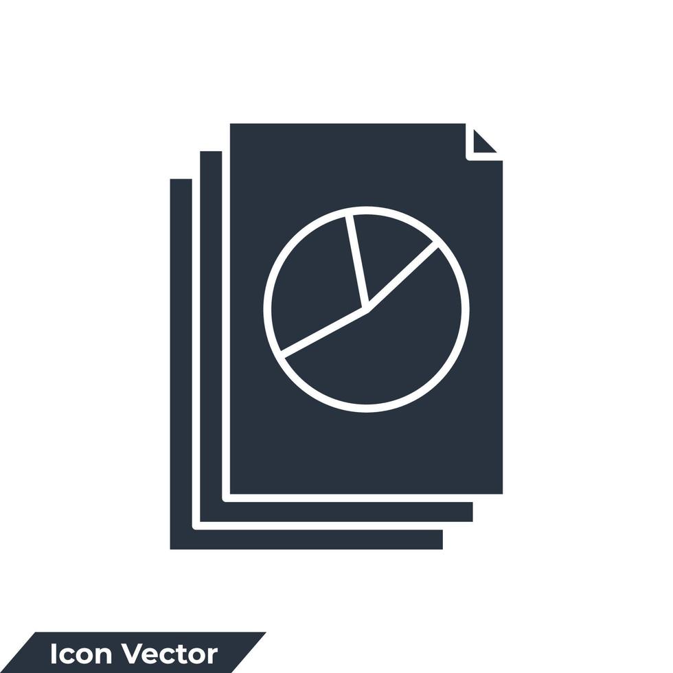 dokument ikon logotyp vektor illustration. papper symbol mall för grafik och webbdesign samling