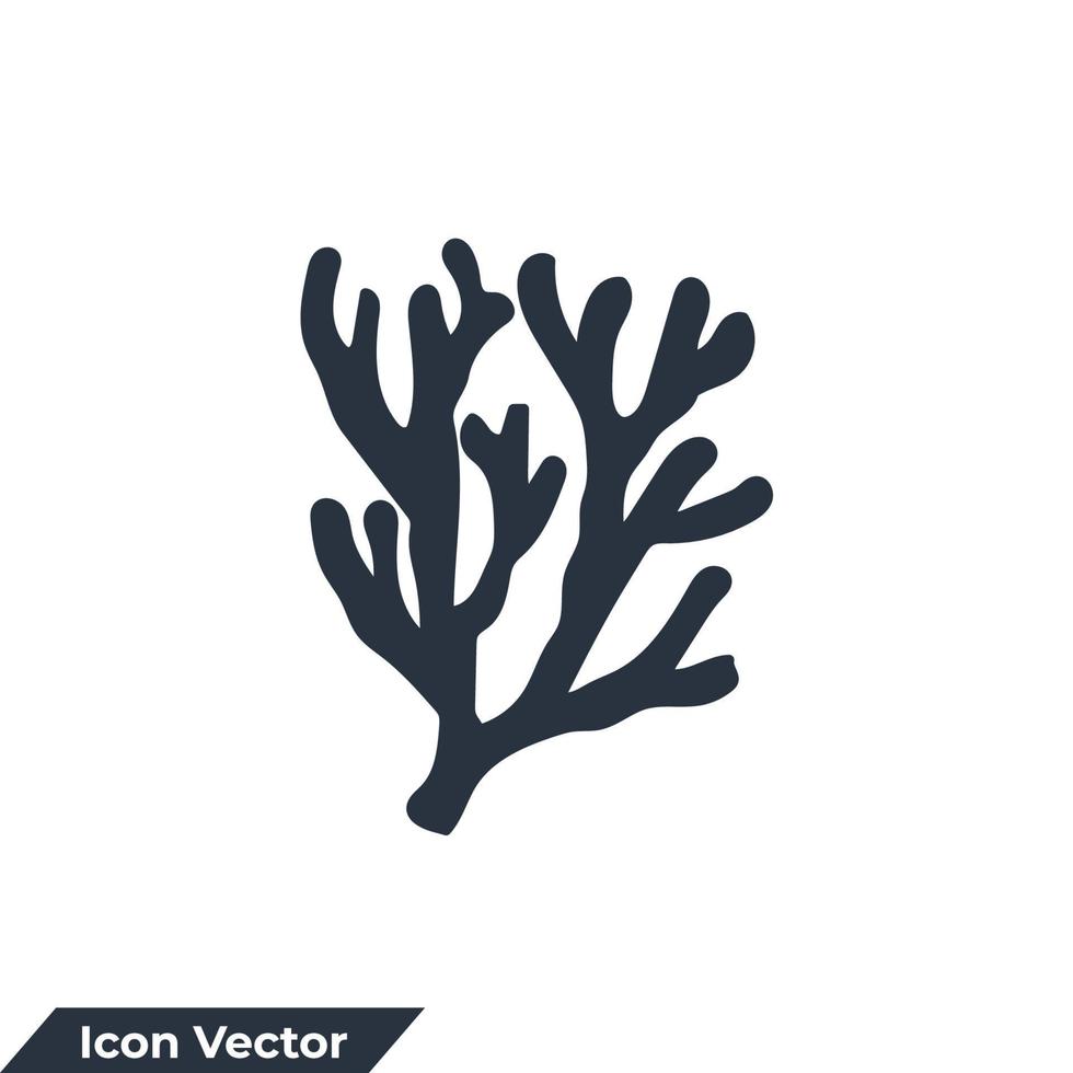 Korallen-Symbol-Logo-Vektor-Illustration. schöne Unterwasserflora-Symbolvorlage für Grafik- und Webdesign-Sammlung vektor