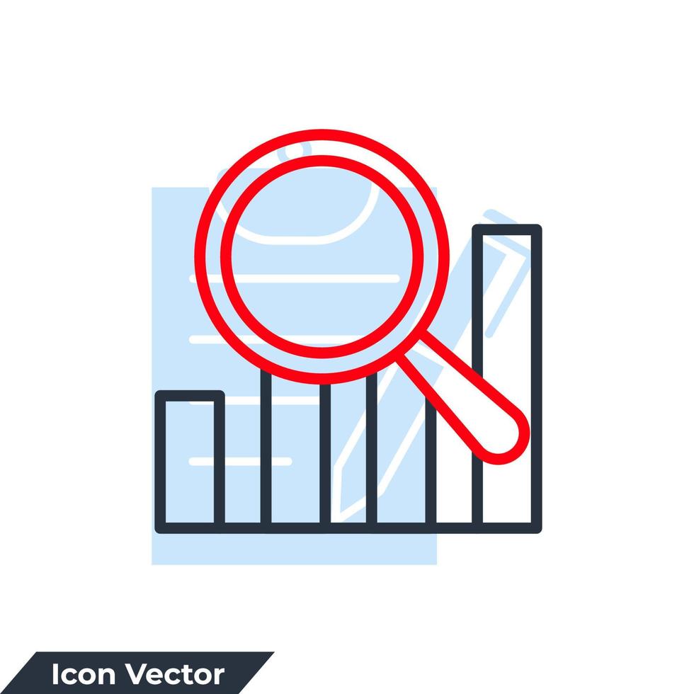 analytics ikon logotyp vektorillustration. dataanalys symbol mall för grafisk och webbdesign samling vektor