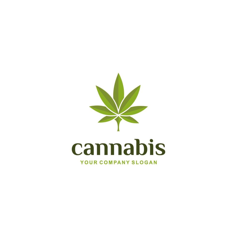 Marihuana-Blume-Logo - Vektorillustration. geeignet für Ihre Designanforderungen, Logos, Illustrationen, Animationen usw. vektor