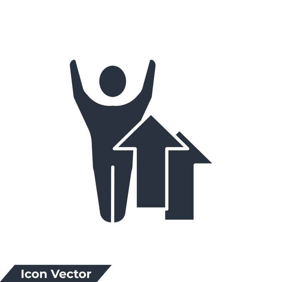 karriär ikon logotyp vektorillustration. karriärutveckling symbol mall för grafisk och webbdesign samling vektor