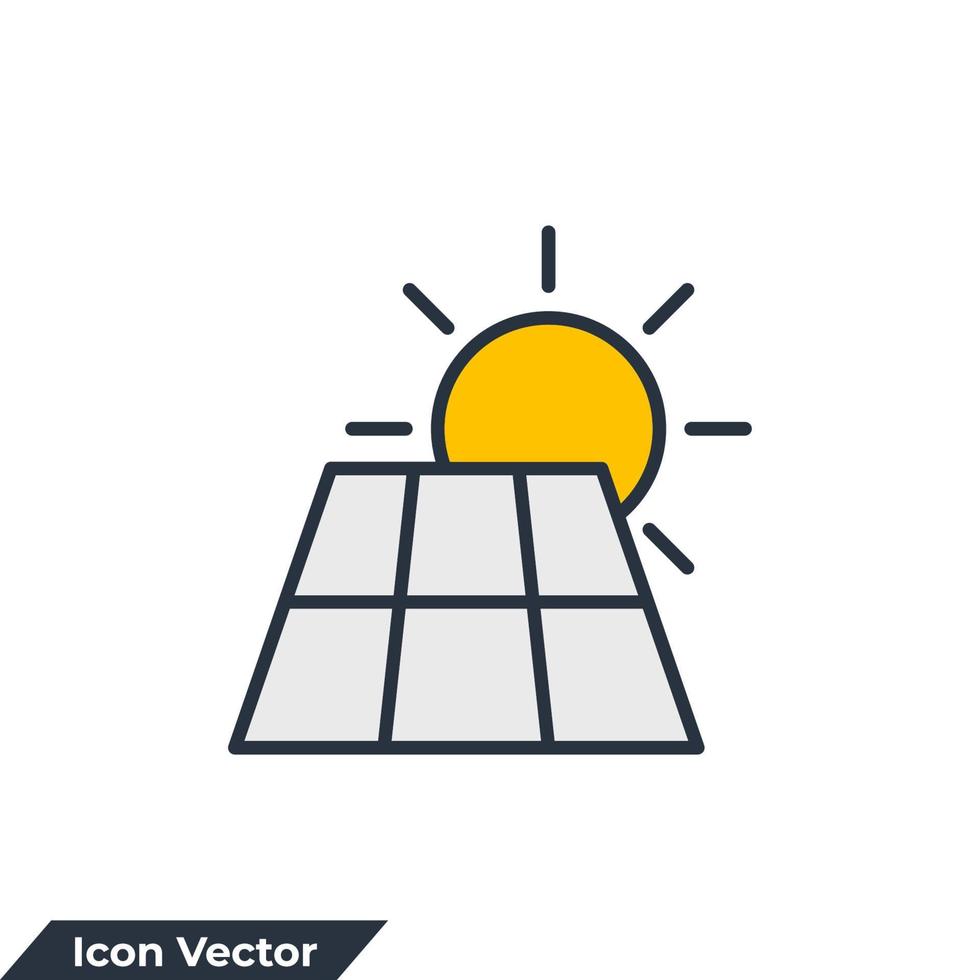 Solarenergie-Symbol-Logo-Vektor-Illustration. Sonnenenergie. Symbolvorlage für Sonnenkollektoren für Grafik- und Webdesign-Sammlung vektor