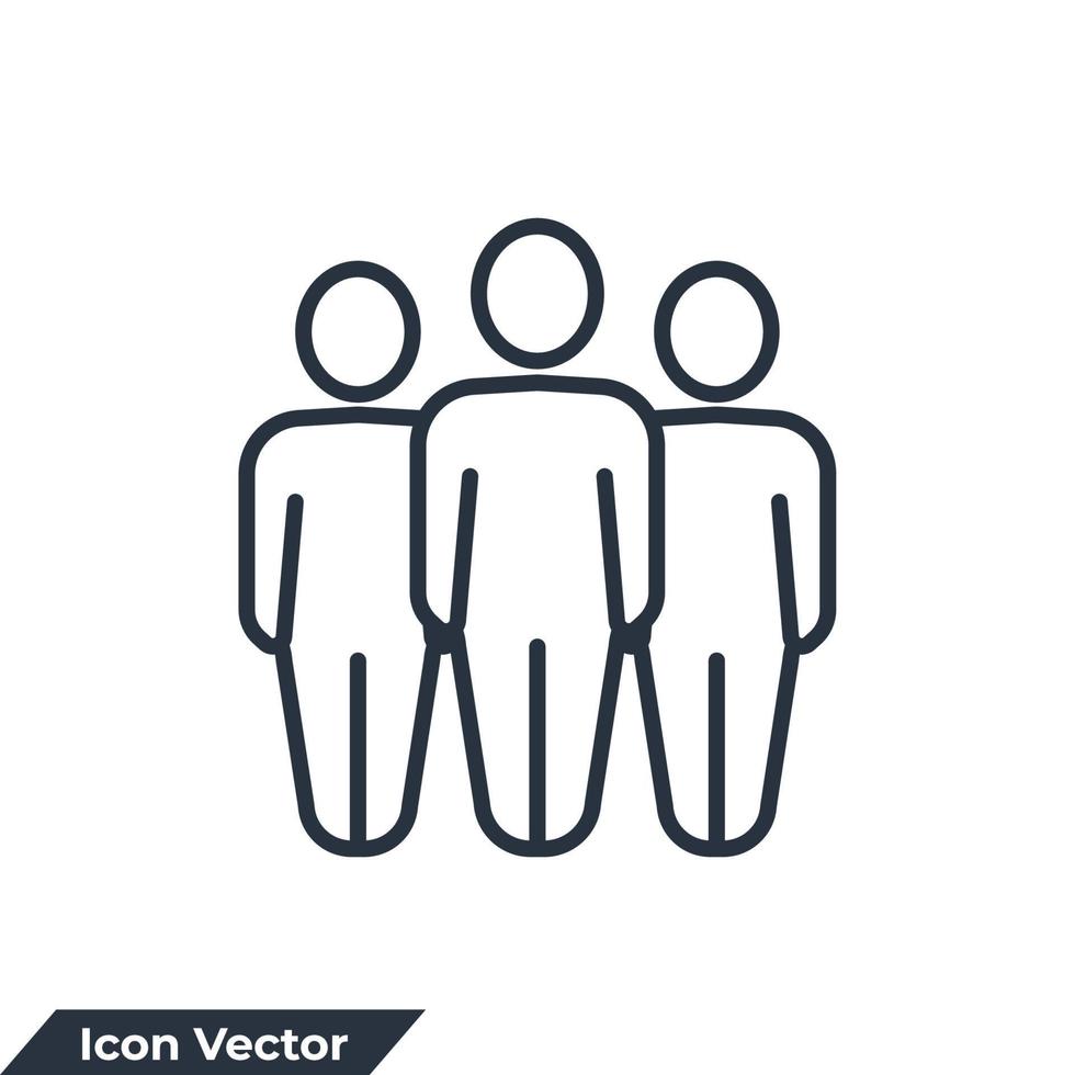 team ikon logotyp vektor illustration. grupp symbol mall för grafik och webbdesign samling