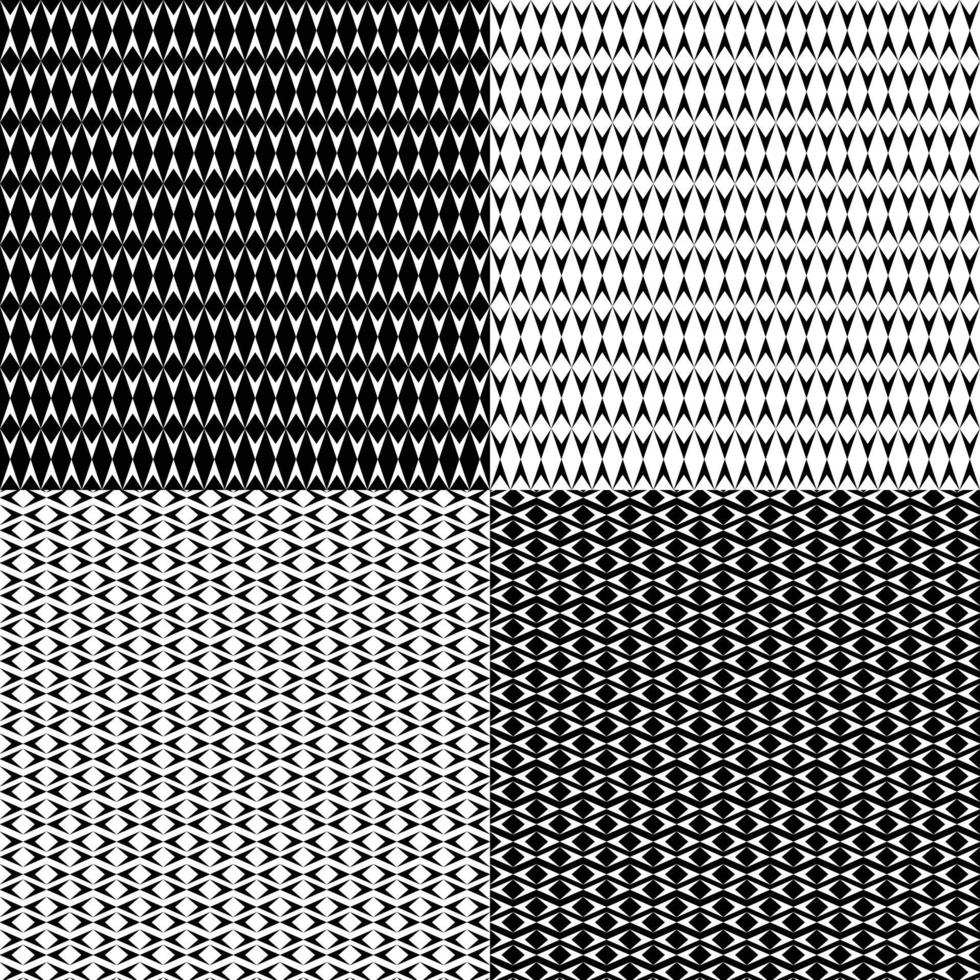 schwarz-weiße nahtlose geometrische Rautenmuster vektor