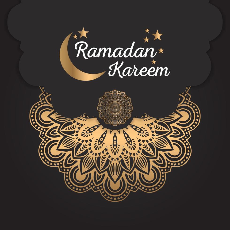 abstraktes Mandala Ramadan Kareem Design vektor
