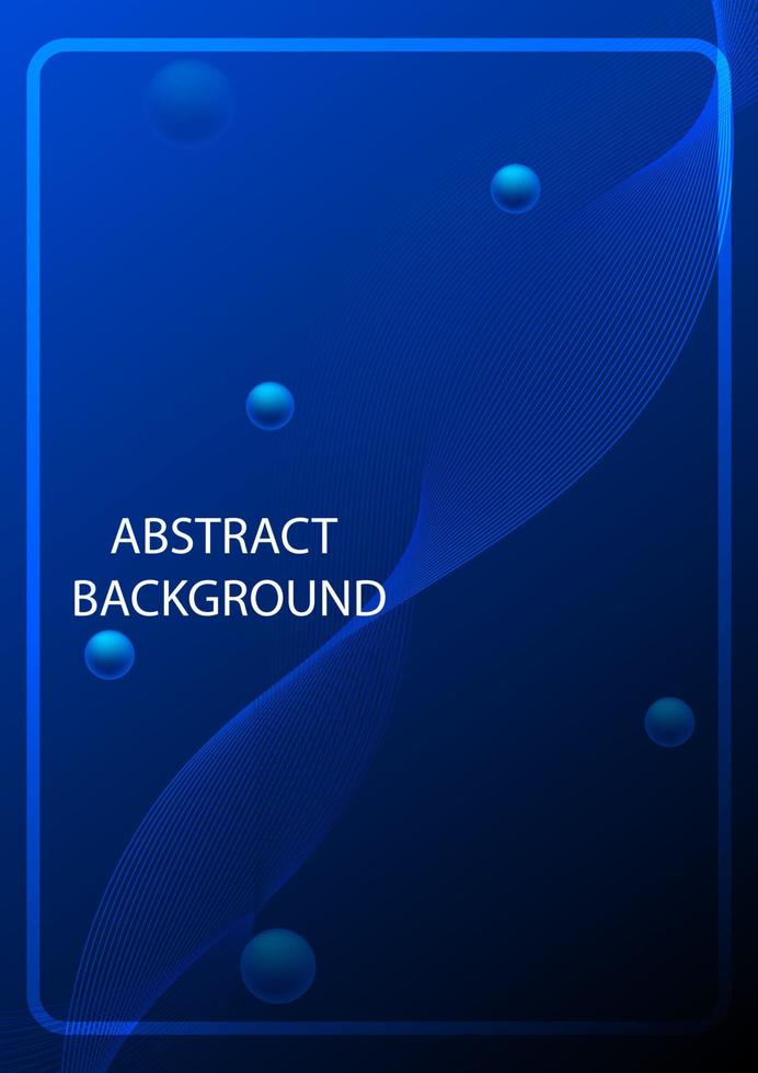 abstrakte Hintergrundmusterlinie parallel zur blauen Kugelglühen-Vektorillustration im blauen Stil vektor